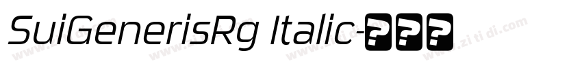 SuiGenerisRg Italic字体转换